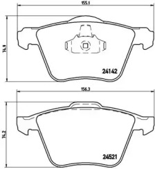 Комплект тормозных колодок A.B.S. P24077