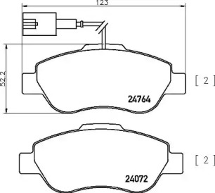 Комплект тормозных колодок A.B.S. P24150