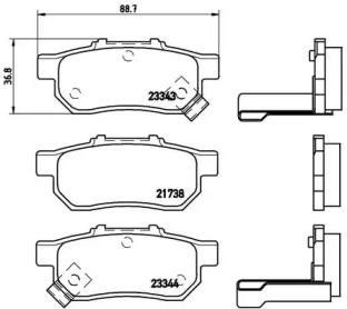 Комплект тормозных колодок A.B.S. P28025