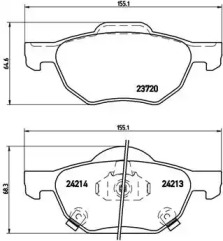 Комплект тормозных колодок A.B.S. P28036