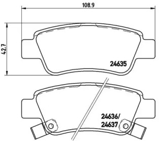 Комплект тормозных колодок A.B.S. P28046