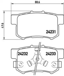 Комплект тормозных колодок A.B.S. P28051