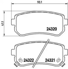 Комплект тормозных колодок A.B.S. P30025