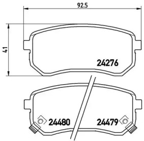 Комплект тормозных колодок A.B.S. P30033