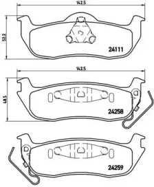 Комплект тормозных колодок A.B.S. P37011