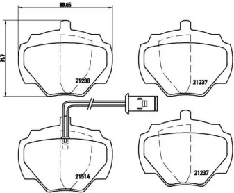 Комплект тормозных колодок A.B.S. P44003