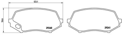 Комплект тормозных колодок A.B.S. P54044