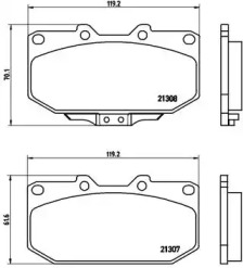 Комплект тормозных колодок A.B.S. P56025