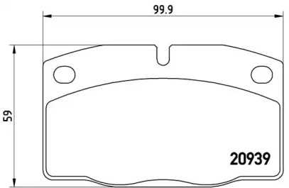 Комплект тормозных колодок A.B.S. P59005