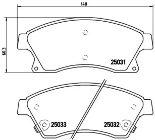 Комплект тормозных колодок A.B.S. P59076