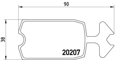 Комплект тормозных колодок A.B.S. P61002