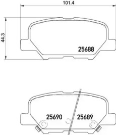 Комплект тормозных колодок A.B.S. P61111