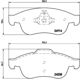 Комплект тормозных колодок A.B.S. P68050