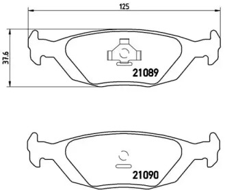 Комплект тормозных колодок A.B.S. P71003