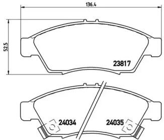 Комплект тормозных колодок A.B.S. P79014