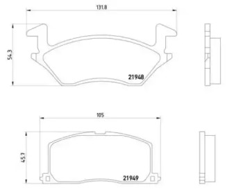 Комплект тормозных колодок A.B.S. P83022