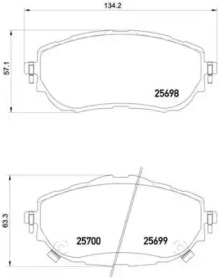 Комплект тормозных колодок A.B.S. P83150