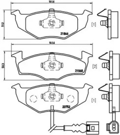 Комплект тормозных колодок A.B.S. P85071