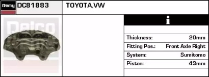 Тормозной суппорт REMY DC81883