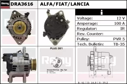 Генератор REMY DRA3616