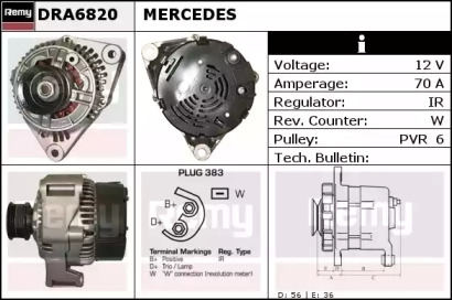 Генератор REMY DRA6820