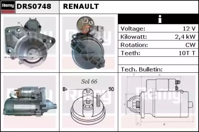 Стартер REMY DRS0748