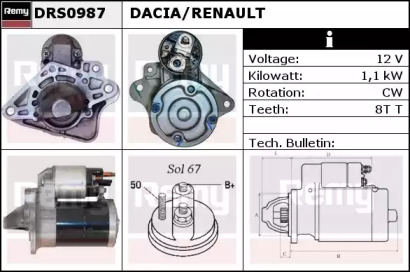 Стартер REMY DRS0987