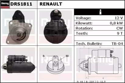 Стартер REMY DRS1811