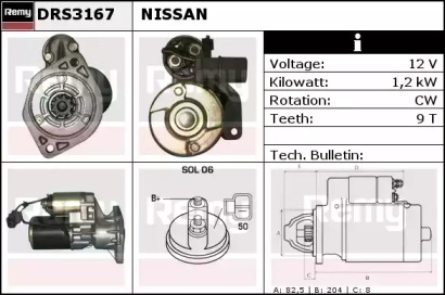 Стартер REMY DRS3167