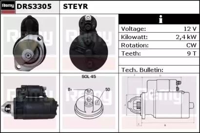 Стартер REMY DRS3305