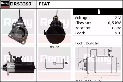 Стартер REMY DRS3397
