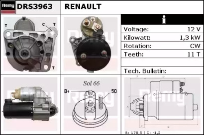 Стартер REMY DRS3963