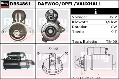 Стартер REMY DRS4861N