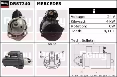 Стартер REMY DRS7240