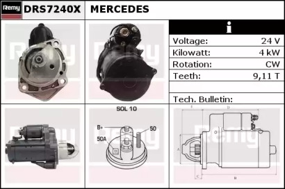 Стартер REMY DRS7240X