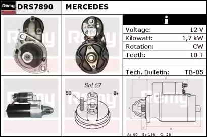 Стартер REMY DRS7890