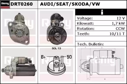 Стартер REMY DRT0260