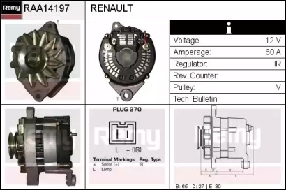 Генератор REMY RAA14197