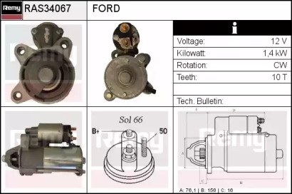 Стартер REMY RAS34067