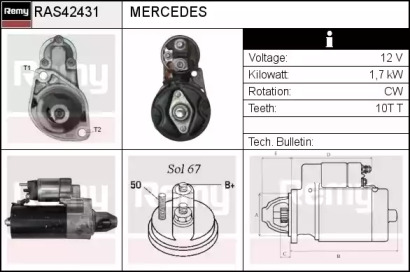 Стартер REMY RAS42431