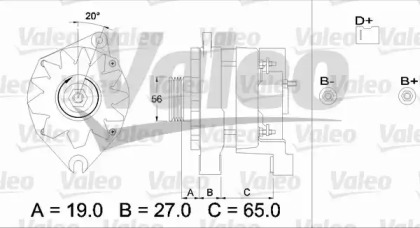 Генератор VALEO 433364