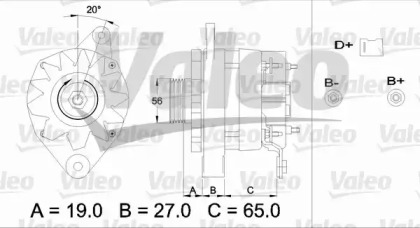 Генератор VALEO 433487