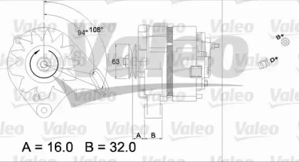 Генератор VALEO 436118