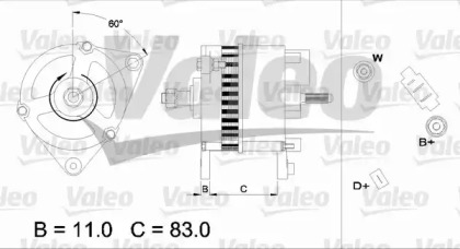 Генератор VALEO 436754