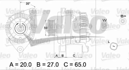 Генератор VALEO 437347