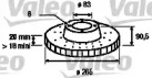 Тормозной диск VALEO 186137