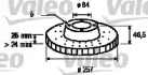 Тормозной диск VALEO 186696