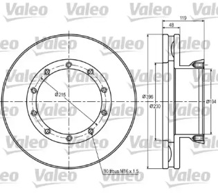 Тормозной диск VALEO 187012