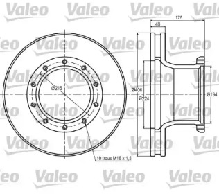 Тормозной диск VALEO 187013