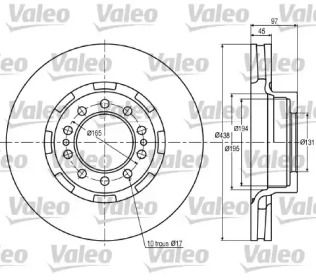 Тормозной диск VALEO 187024